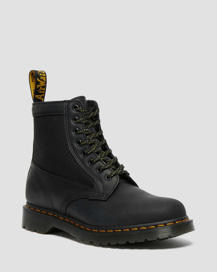 Dr. Martens 1460 Panel Nahka Miesten Nauhalliset Nilkkurit - Mustat Nilkkurit [394-CAQTUO]